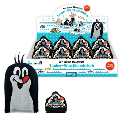 Produktbild von TRÖTSCH Zauber-Waschhandschuh Der kleine Maulwurf schwarz/grau