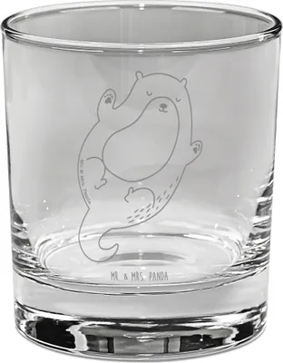 Produktbild von Mr. & Mrs. Panda Tumbler Otter Umarmen - Transparent - Geschenk, Ginglas, Glas, für Gin, Trinkglas, glücklich, gut Gelaunt, Hallo, Optimistisch, Seeotter See