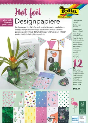 Image de folia Bloc de papier design "Hotfoil II" DIN A4 165g/qm 12 feuilles