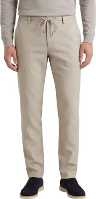 Produktbild von Alberto Slim Fit Stretch-Stoffhose für Herren, Beige, mit elastischem Bund