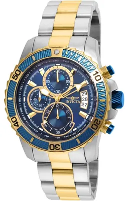 Obrázek produktu pro Invicta Pro Diver - SCUBA 22415 pánské hodinky - Quartzový strojek - Nerezová ocel s modrým ciferníkem - 45 mm
