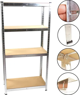 Produktbild von Schwerlastregal 80 x 40 x 160 cm, MDF Boden