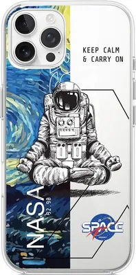 Produktbild von iPhone 12 Pro Hülle, Transparent, Silikon Flexi, Keep Calm in Cosmos