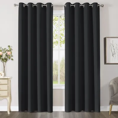 Produktbild von Verdunkelungsvorhang thermisch isoliert - Set von 2 - H 245 x B 140 cm - 100% Polyester - 85% - 95% Lichtblockierung - knitterfrei und waschbar - Vorhänge