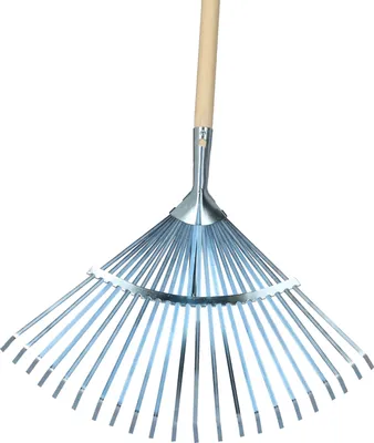 Image de KOTARBAU® Balai à feuilles en feuillard d'acier Réglable l'outil idéal pour l'entretien du gazon