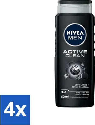 Produktbild von NIVEA MEN - Duschgel - Active Clean - 500 ml - Vorteilspack - 4 Stücke