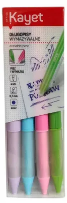 Produktbild von Kayet Radierbare Kugelschreiber, 4er Set, Pastellfarben
