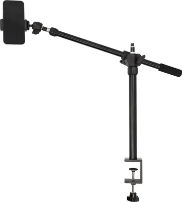 Produktbild von Halterung für Smartphone, Mikrofon, Kamera, Beleuchtung mit Zwingenbefestigung Mikrofon Arm
