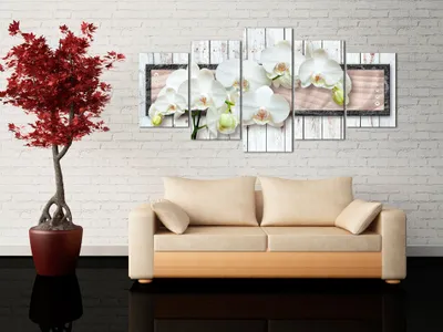 Produktbild von Akustikbild Blumen 200x100 cm Bilder Akustikschaum Hochleistungsschallabsorber Schallschutz Leinwand 5 tlg Wandbild Raumakustik Schalldämmung b-A-0004-b-n