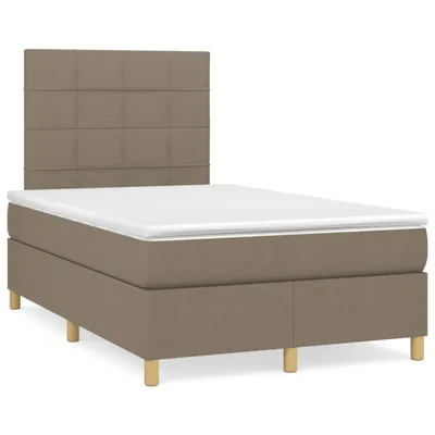 Immagine prodotto di vidaXL Letto a molle con materasso Taupe 120x200 cm in tessuto
