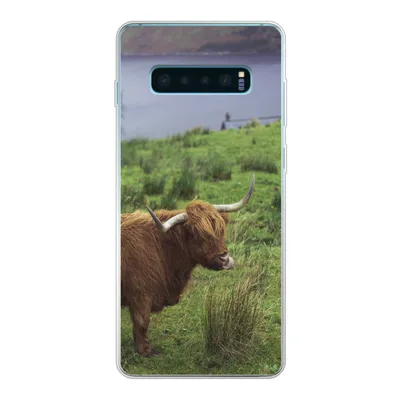Produktbild von MuchoWow® Handyhülle Schutzhülle Hülle für Samsung Galaxy S10 Lite Schottische Highlander - Gras - Wasser - Tiere Silikon Softcase Handy Hülle - Schutz
