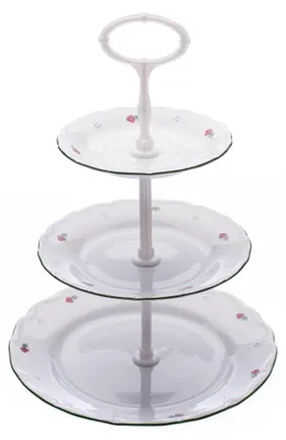 Produktbild von Etažér trojdílný, kytičky, Verona, porcelán G. Benedikt