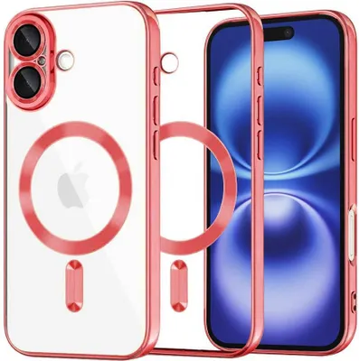 Zdjęcie produktu dla Etui Luxury Crystal MagSafe dla iPhone 16 - Czerwone KP38092