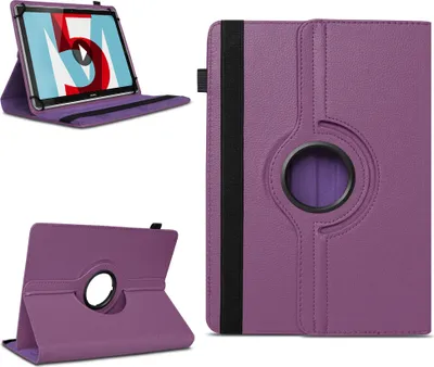 Produktbild von Tablet Hülle für Huawei MediaPad T5 T3 T2 T1 10.1 Tasche Schutzhülle 360 DrehbarFarben:Lila