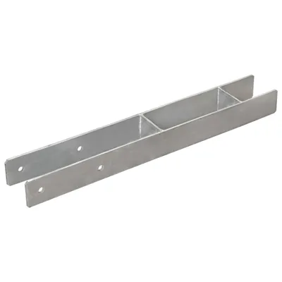 Image de vidaXL Support de poteau 6 pièces argenté 7×6×60 cm Acier galvanisé