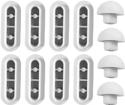 Produktbild von Toiletzittingdeksel- und -bumperpuffer, 12 Stück, weiß