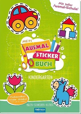 Produktbild von Trötsch Bastelbuch Mein Ausmal Sticker Buch Kindergarten