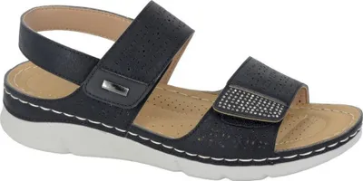Image de Boulevard - Sandales pour femmes, Sling Back DF4650 (37 EU) (Noir)