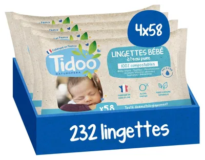 Zdjęcie produktu dla Chusteczki dla niemowląt, które można kompostować, wykonane z naturalnych składników