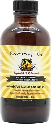 Produktbild von Sunny Isle Jamaikanisches Schwarzes Rizinusöl, Haar- und Hautpflege Massageöl, 118ml, mittlere Konsistenz, leicht aschiges Aroma