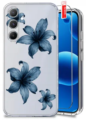 Produktbild von Hülle für Samsung A54 5G – Frühlingsmotive, Frühlingsblumen, durchsichtige Hülle + Displayschutzfolie