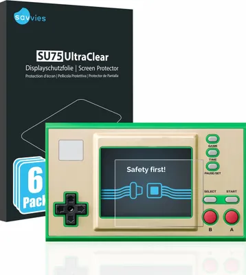 Produktbild von 6x Für Nintendo Game & Watch Super Mario Bros Schutzfolie Savvies Displayschutz Display Schutz Folie Klar Transparent