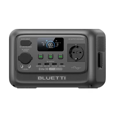 Image de Station d'alimentation portable BLUETTI Elite 30 V2, batterie LFP de 288 Wh, sortie CA de 600 W, recharge de 0 à 100 % en 70 minutes, générateur solaire pour le camping, les camping-cars et les coupures de courant