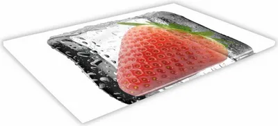 Zdjęcie produktu dla SZKLANA DESKA KUCHENNA 60x30 93d Truskawka i lód