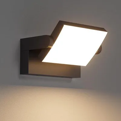 Obrázek produktu pro LED nástěnná lampa, vnitřní/venkovní použití, vodotěsná, stupeň krytí IP65, moderní design, energetická třída G, 24W, teplota chromatičnosti 2700K-3000K, vhodná pro terasu, vstup, obývací pokoj, černá barva