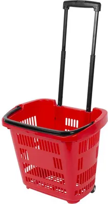 Obrázek produktu pro Košík Racks Shopper 460x355x420 mm, nákupní, teleskopická rukojeť, s kolečky