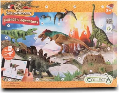 Produktbild von Collecta Adventskalender mit handbemalten Figuren aus dem prähistorischen Leben