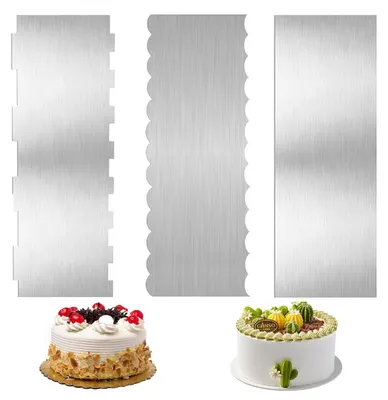 Image de Solidchoice - Ensemble de 3 spatules en acier inoxydable pour la décoration de gâteaux