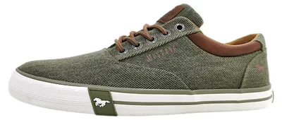 Produktbild von Mustang Herren Sneaker aus Canvas mit Sternen-Details 26M0151002, Größe:43 EU, Farbe:Grün