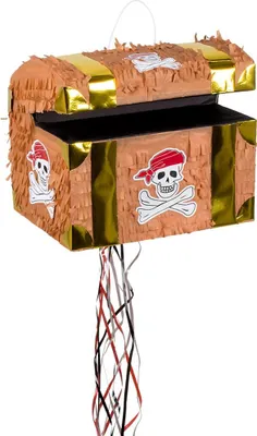 Produktbild von Piñata Schatztruhe Piraten braun-gold - Einheitsgröße