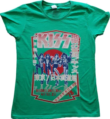 Produktbild von Kiss Destroyer Tour '78 Green S Damen T-Shirt