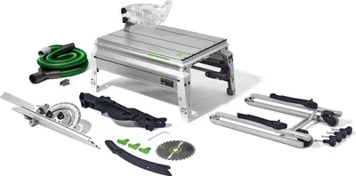Produktbild von Festool Tischzugsäge CS 50 EBG PRECISIO, incl. 1x Kreissägeblatt, Absaug-Set, Zubehör, Karton