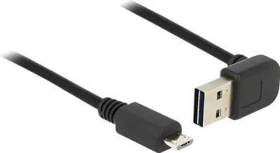 Obrázek produktu pro DeLOCK 85203, 0,5 m, USB A, Micro-USB B, USB 2.0, Samec/samec, Černá