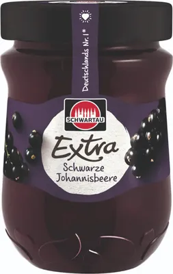 Produktbild von Schwartau Extra schwarze Johannisbeere Frühstück Fruchtaufstrich 340g