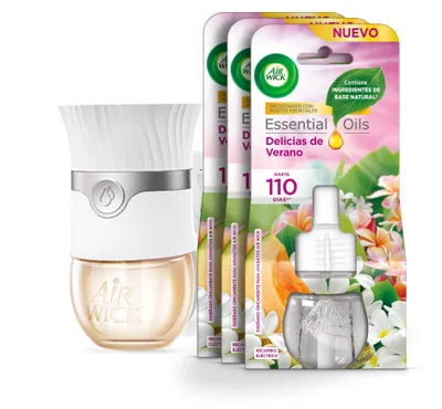 Produktbild von Air Wick Lufterfrischer für Haus, Set mit elektrischem Diffusor + 3 Nachfüllpack