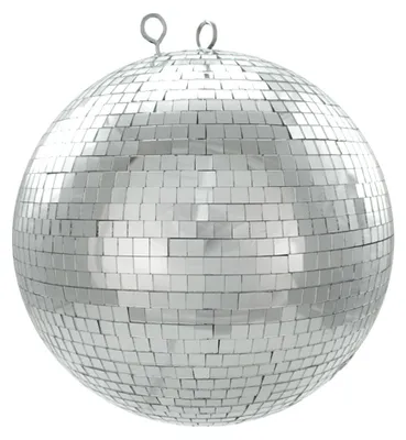 Spiegelkugel 30cm silber- Diskokugel (Discokugel) Party Lichteffekt - Echtglas - mirrorball silver chrome