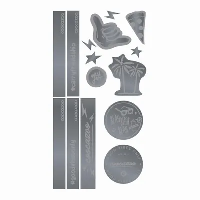 Image de coocazoo autocollant accessoires pour cartables Reflective Sticker-Set Silver argenté