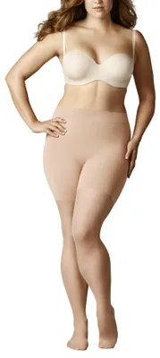 Produktbild von FALKE Damen Strumpfhose Beauty Plus 20 DEN W Ti transparent einfarbig 1 Stück, Hautfarben Powder 4069 - E, E SHORT