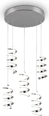 Image de Suspension LED LAOLA, nuances d'argent, 8 W, blanc neutre, 1 250 lm, métal, dimensions : 150 x 45 x 45 cm, IP20, RL