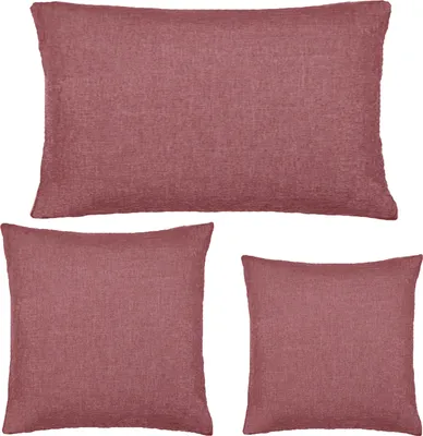 Produktbild von JEMIDI 2x Kissenbezug Kissenhülle 40x60 cm - 2er Set Kissen Bezüge Kissenhüllen im Leinenlook - Doppelpack Kissen Bezug Hülle - versch. Farben