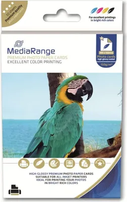 Zdjęcie produktu dla MediaRange MRINK115, Połysk, 150 g/m², Atramentowa, 10x15 cm, 4x6", Biały