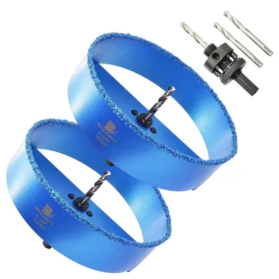 Immagine prodotto di Seghetto a tazza in metallo duro da 160 mm per legno, plastica, cartongesso, fibra di vetro, PVC (2 pezzi)
