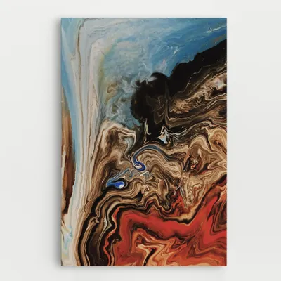 Produktbild von ARTHUB® Leinwandbild 70x100 cm, Abstract Waterfall | Wohnzimmerdekoration, Hängende Bilder, Wanddekoration, Heimdekoration, Abstrakte, Marmor