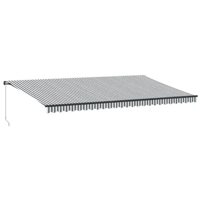 Obrázek produktu pro Ručně zatahovací markýza antracitová a bílá 600 x 300 cm