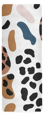 Image de Tapis de yoga à motifs léopard avec surface antidérapante et sac de transport