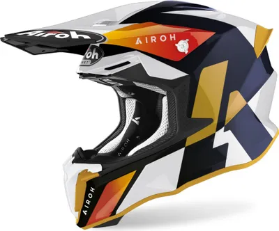 Produktbild von Airoh Twist 2.0 Lift Motocross Helm, weiß/schwarz/orange, S (55/56)